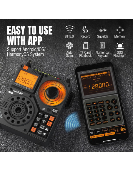 Radio de Onda Corta Raddy RF320 con Panel Solar 4W