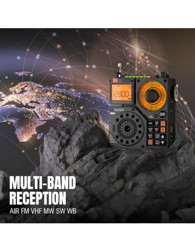 Radio de Onda Corta Raddy RF320 con Panel Solar 4W