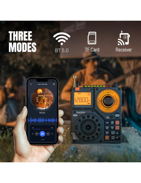 Radio de Onda Corta Raddy RF320 con Panel Solar 4W