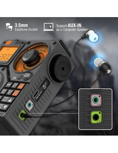 Radio de Onda Corta Raddy RF320 con Panel Solar 4W