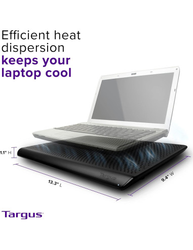Targus Chill Mat Negro para Laptop 16" Doble Ventilador