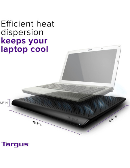 Targus Chill Mat Negro para Laptop 16" Doble Ventilador