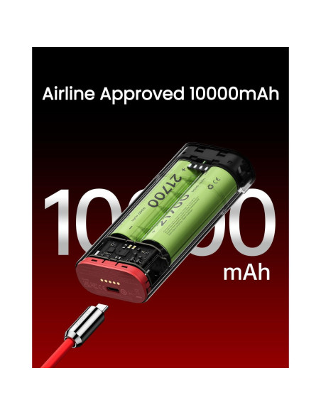 Banco de Energía 3 en 1 Sharge 10000mAh Carga Rápida PD 40W