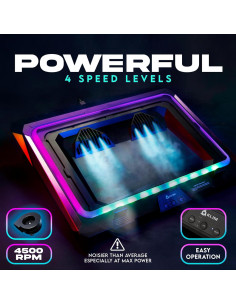 Base de Enfriamiento KLIM Mistral para Laptop 15.6-17.3" 2