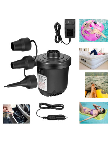 Bomba de Aire EIHUP Eléctrica Inflable 0.4kg 3 Boquillas