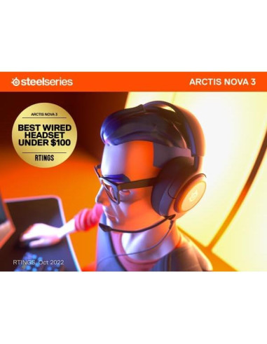 Auriculares Gaming SteelSeries Arctis Nova 3 - Negro