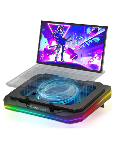 Base de Enfriamiento para Laptop OImaster 12-19" RGB Ajustable