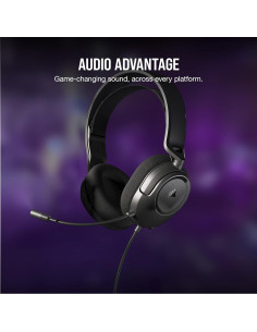 Auriculares Gaming Corsair HS35 v2 Con Cable 50mm Carbón 2