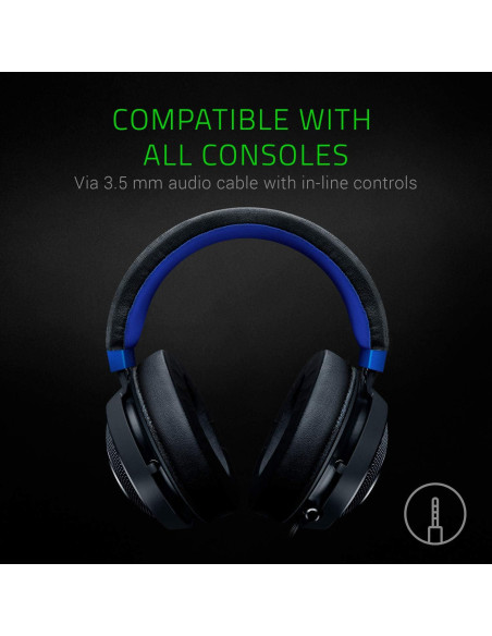 Auriculares Razer Kraken Gaming 50mm Negro/Azul - PC, Consolas