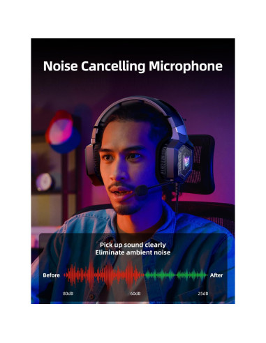 Auriculares Gaming Nanddi K8 con Micrófono y RGB 7.1