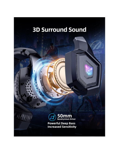 Auriculares Gaming Nanddi K8 con Micrófono y RGB 7.1