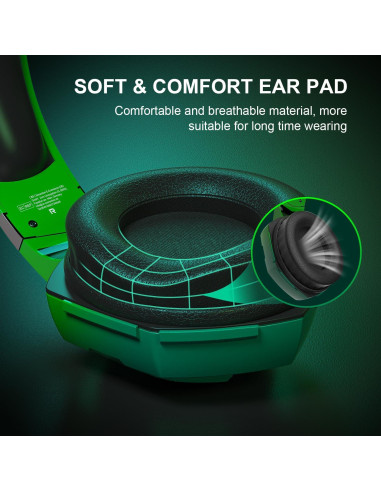 Auriculares Gaming PHOINIKAS G2000 Estéreo 50mm Verde