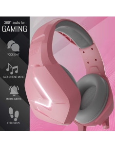 Auriculares Gaming Orzly RXH-20 Rosa con Micrófono y Sonido Estéreo 2