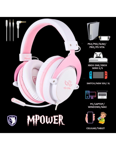 Auriculares SADES MPOWER Estéreo para Juegos PS4 PC Móvil