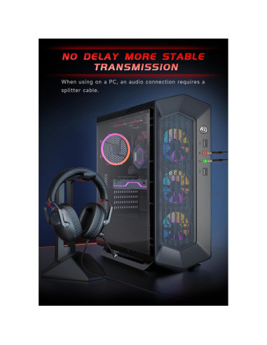 Auriculares Gaming KAPEYDESI CM7007 con Micrófono 50mm