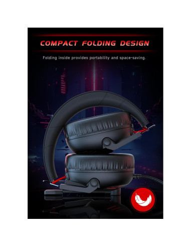 Auriculares Gaming KAPEYDESI CM7007 con Micrófono 50mm