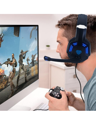 Auriculares Gaming GH-4 HaiDiKaiSi con Micrófono y LED