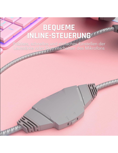 Auriculares Gaming Black Shark BS-X1 Rosa 50mm con Micrófono