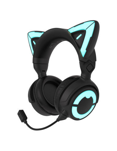 Auriculares YOWU 4GS con Orejas de Gato RGB - Inalámbricos