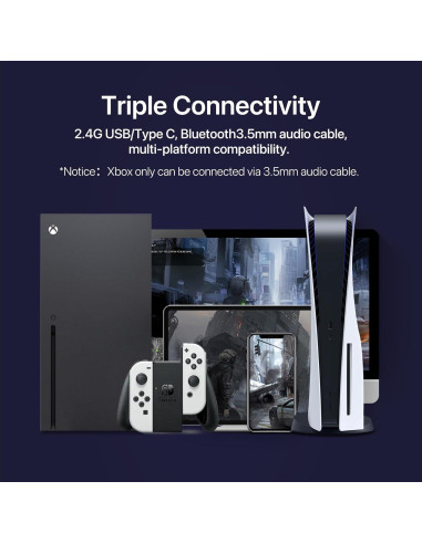 Auriculares YOWU 4GS con Orejas de Gato RGB - Inalámbricos