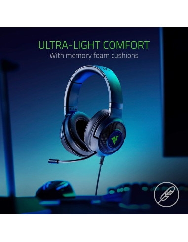 Auriculares Gaming Razer Kraken X USB Sonido 7.1 Negro
