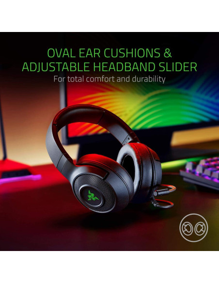 Auriculares Gaming Razer Kraken X USB Sonido 7.1 Negro