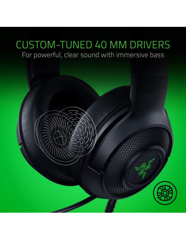 Auriculares Gaming Razer Kraken X USB Sonido 7.1 Negro
