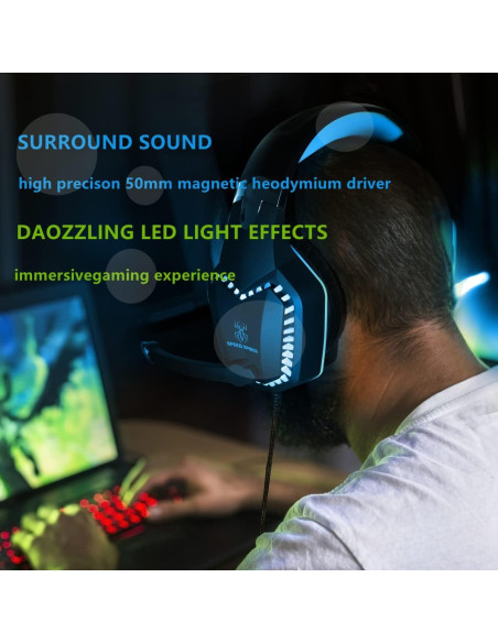 Auriculares Gaming Sktome con Cambiador de Voz y Micrófono