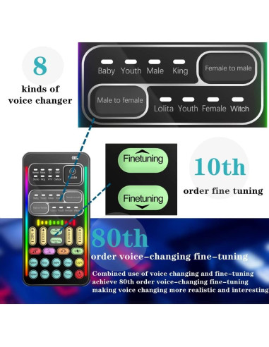 Auriculares Gaming Sktome con Cambiador de Voz y Micrófono