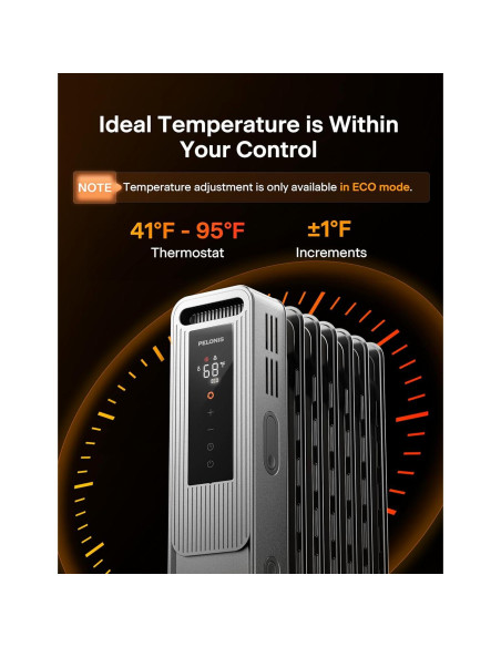 Calefactor de aceite PELONIS PSHO07JR4AGB 1500W Negro