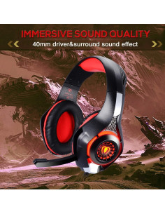 Auriculares de Juego BlueFire CW49R con Micrófono Rojo 2