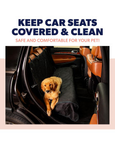 Funda de Asiento para Perros Active Pets Negra Impermeable 2