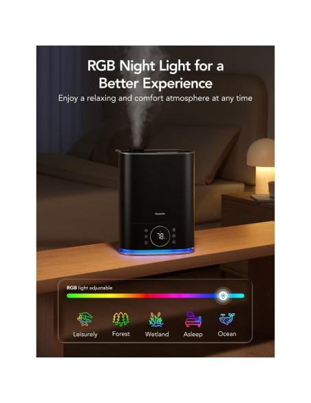 Humidificador inteligente GoveeLife 7L con vapor frío y caliente
