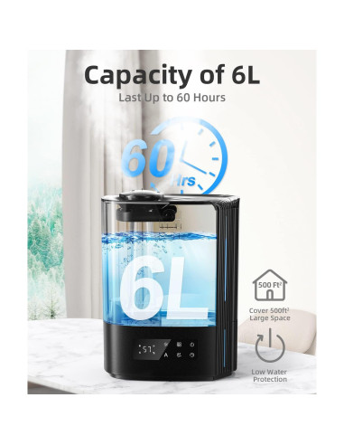 Humidificador BREEZOME 6L Ultrasónico Difusor Aceites Esenciales