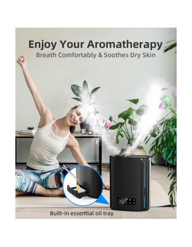 Humidificador BREEZOME 6L Ultrasónico Difusor Aceites Esenciales