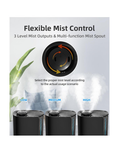 Humidificador BREEZOME 6L Ultrasónico Difusor Aceites Esenciales