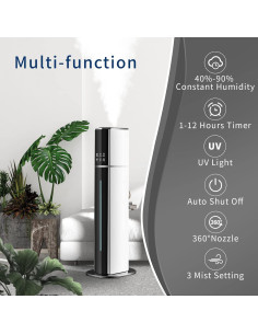 Humidificador ultrasónico H1A 9L con control remoto y temporizador 2
