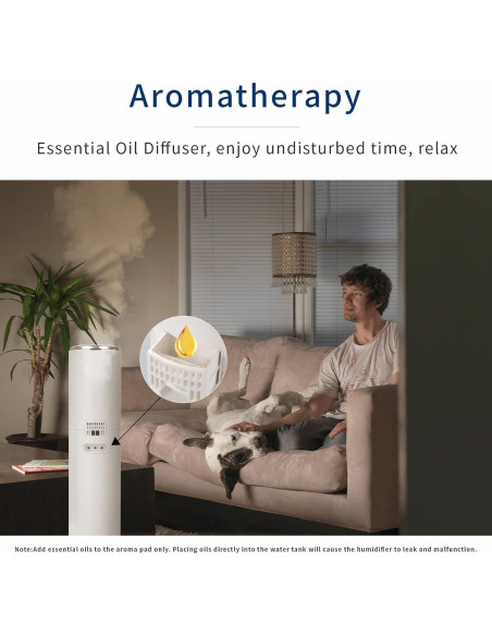 Humidificador ultrasónico H1A 9L con control remoto y temporizador