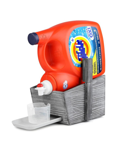 Soporte para Detergente de Lavandería GBtroo Madera Gris