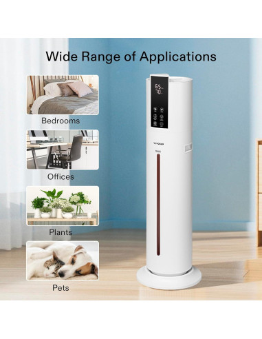 Humidificador VIVOSUN 9L Vapor Frío y Caliente 2 en 1