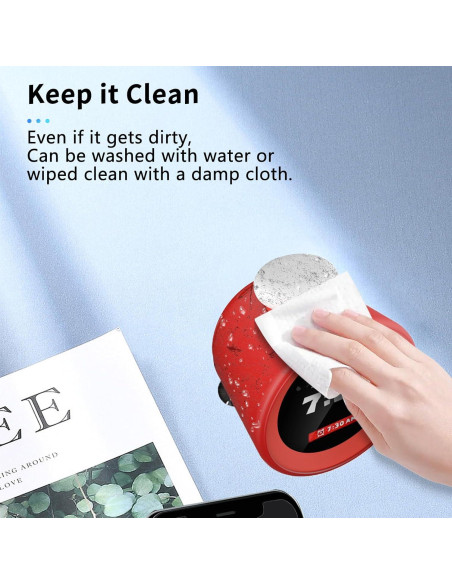 Funda Protectora Silicona NOUKAJU para Nintendo Alarmo Rojo