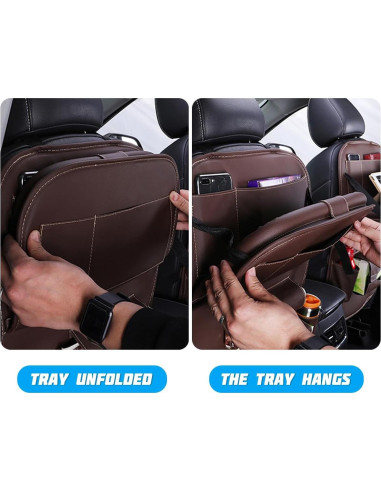 Organizador de Respaldo de Asiento de Coche Sandfren Marrón
