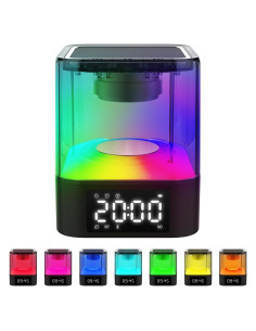 Altavoz Bluetooth Ebhako W10 con Luz Nocturna y Reloj