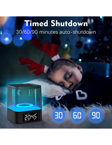 Altavoz Bluetooth Ebhako W10 con Luz Nocturna y Reloj