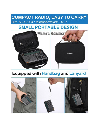 Radio Multibanda ZHIWHIS ZWS-757 con Bluetooth y Linterna