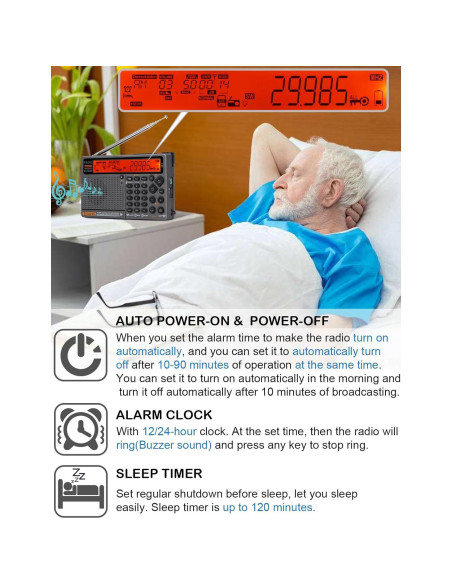 Radio Multibanda ZHIWHIS ZWS-757 con Bluetooth y Linterna