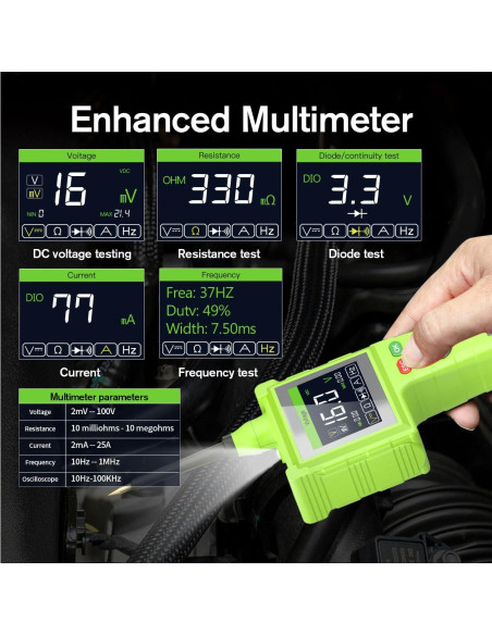 Kit de Prueba de Circuito Automotriz TopDiag P200 Pro 9V-48V