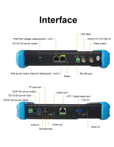 Probador CCTV EVERSECU 7" 4K IP AHD TVI CVI con Rastreador 2