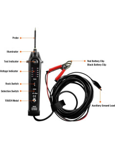 Probador de Circuito Automotriz allsun EM287 2-24V DC 5m 2