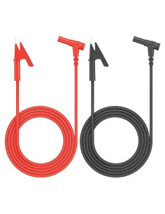 Cable de Prueba Banana Angulado a Clip Cocodrilo 1m 15A 1000V